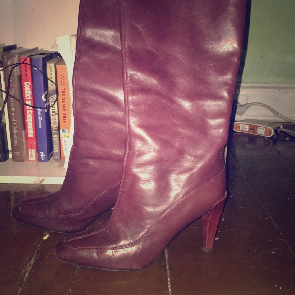 Burgundy Diane von Furstenberg boots
